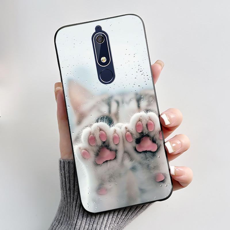 Casing For Nokia 5.1 6.1 Aesthetic Luxury Cute Cool Boys Girls Soft silicone Phone Case Back Cover Black Matte Protective Shell