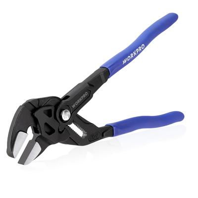 WORKPRO Adjustable Pliers Adjustable Compatible with Construction Wrench Maximum Opening Black Locking Mechanism Wrench, Length, Approx. 255mm, CR-V