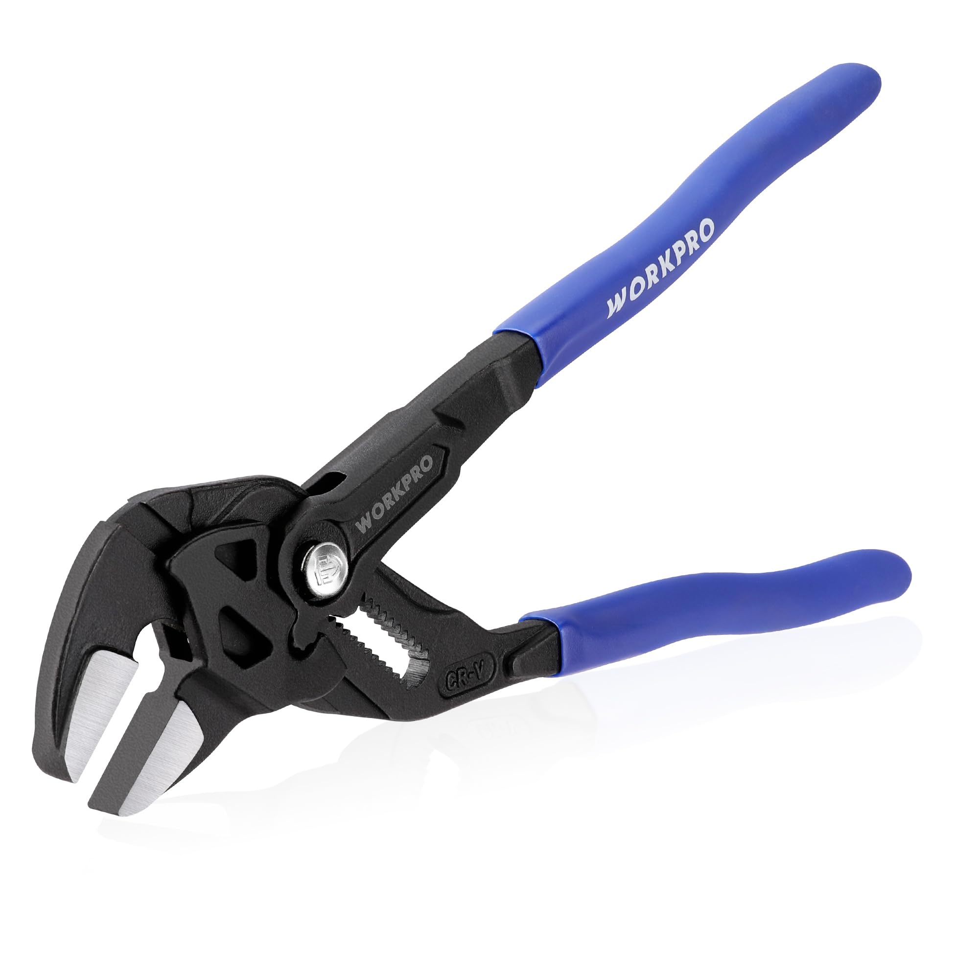 

WORKPRO Adjustable Pliers Adjustable Compatible with Construction Wrench Maximum Opening Black Locking Mechanism Wrench, Length, Approx. 255mm, CR-V
