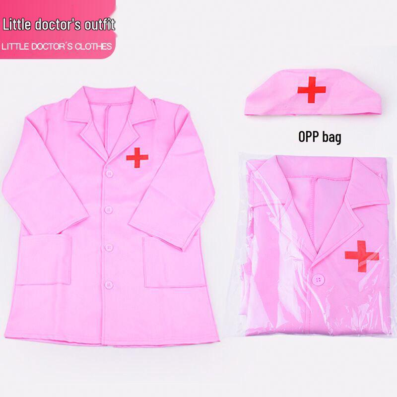 Kids' Nurse & Doctor Role Play Costume Set – White Coat for Pretend Play & Performances