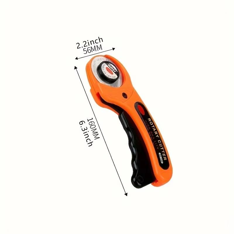 

Ніж-ролик для різання тканини, кругле колесо, інструменти для квілтингу та шиття одягу, ручна подряпина-подушечка, 45 мм, поворотний папір, фурнітура помаранчевий