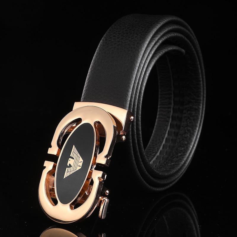 FA casual cowhide men's belt 2021 new leather automatic buckle trendy belt