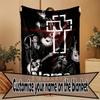 Custom Name Personalized Rammstein Print Blanket, Home Decor, Bedroom, Sofa, Camping, Couch, Gifts for Birthday Christmas