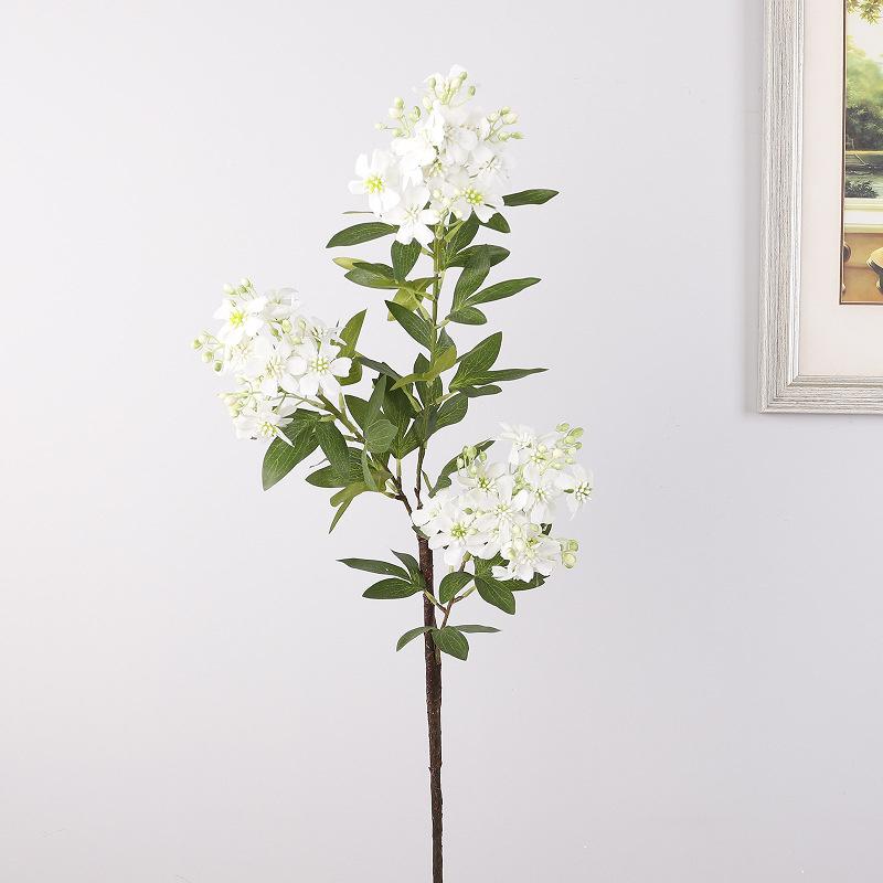 

100 см длинная ветка искусственных улыбающихся цветов с листьями сломанные цветы комнатная искусственная цветочная мебель свадебное украшение дикая вишня цветет