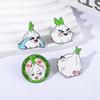 Ne peux pas faire l'amour sans le clou Broche émaillée Ail drôle pleure Ail végétal Jeu de mots Broches Badge de revers Bijou Cadeau pour amis
