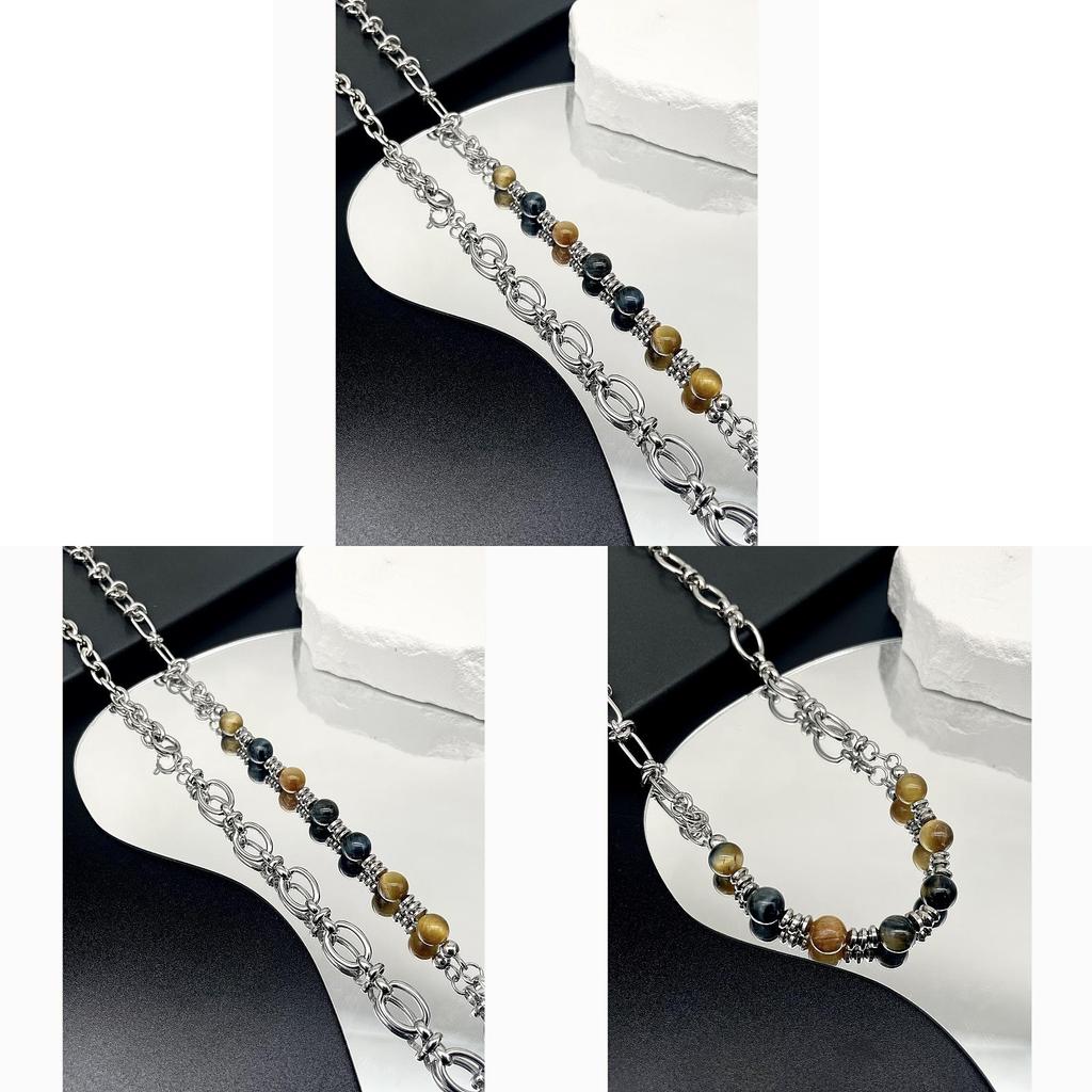 Elegant Stainless Steel Chain With Dreamy Stone Geometric Pendant For Daily Wear And Gift