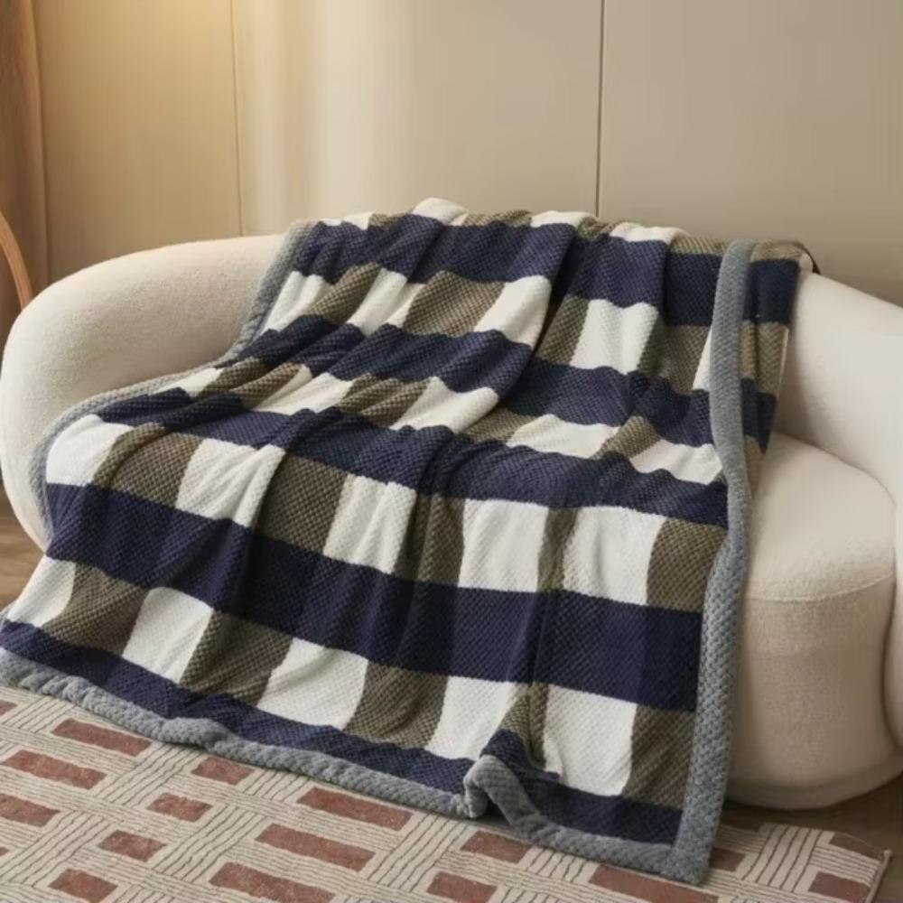 Coral Fleece Winter Throw Blanket Warm Sofa Throw Cozy Nap Blanket Dormitory