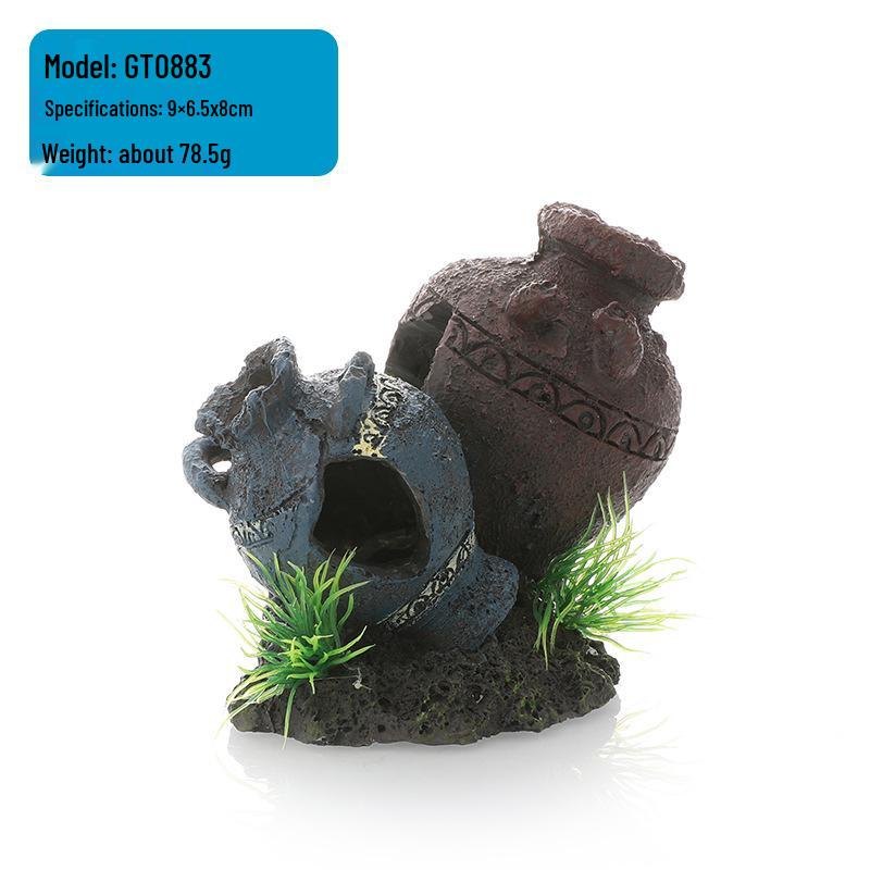 

Ретро терракотовая аквариумная ваза: Пещера-укрытие для рыб и креветок