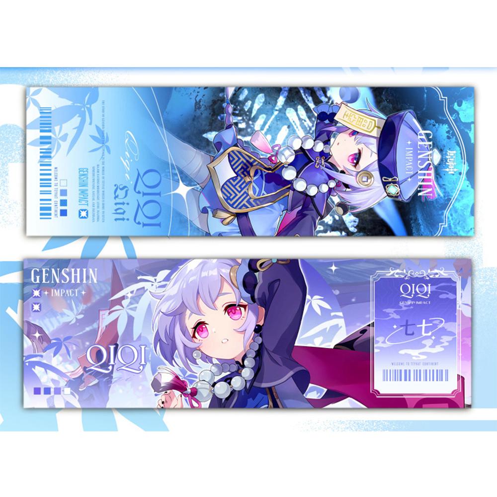 Genshin Impact Collection Karty Hry Záložka Furina Neuvillette Wriothesley Laser Oboustranná vstupenka Anime Tarotová karta Dárek