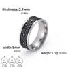 Stainless Steel Ring for Men Women 8MM Wide Geometric Casual Finger Rings Jewelry Wedding Gift for Lover