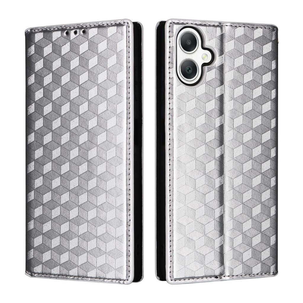 For Samsung Galaxy A07 4G Case Wallet Rhombus Imprint Leather Phone Cover