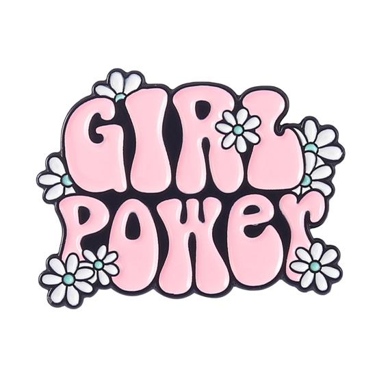 Feministická brož Krásný design Snadno se nosí Dobrý lesk Vynikající šperky Kostýmní doplňky Girl Power