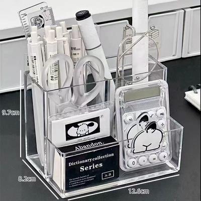 Stifthalter aus Acryl: Transparenter Schreibtisch-Organizer für Schüler und Büro