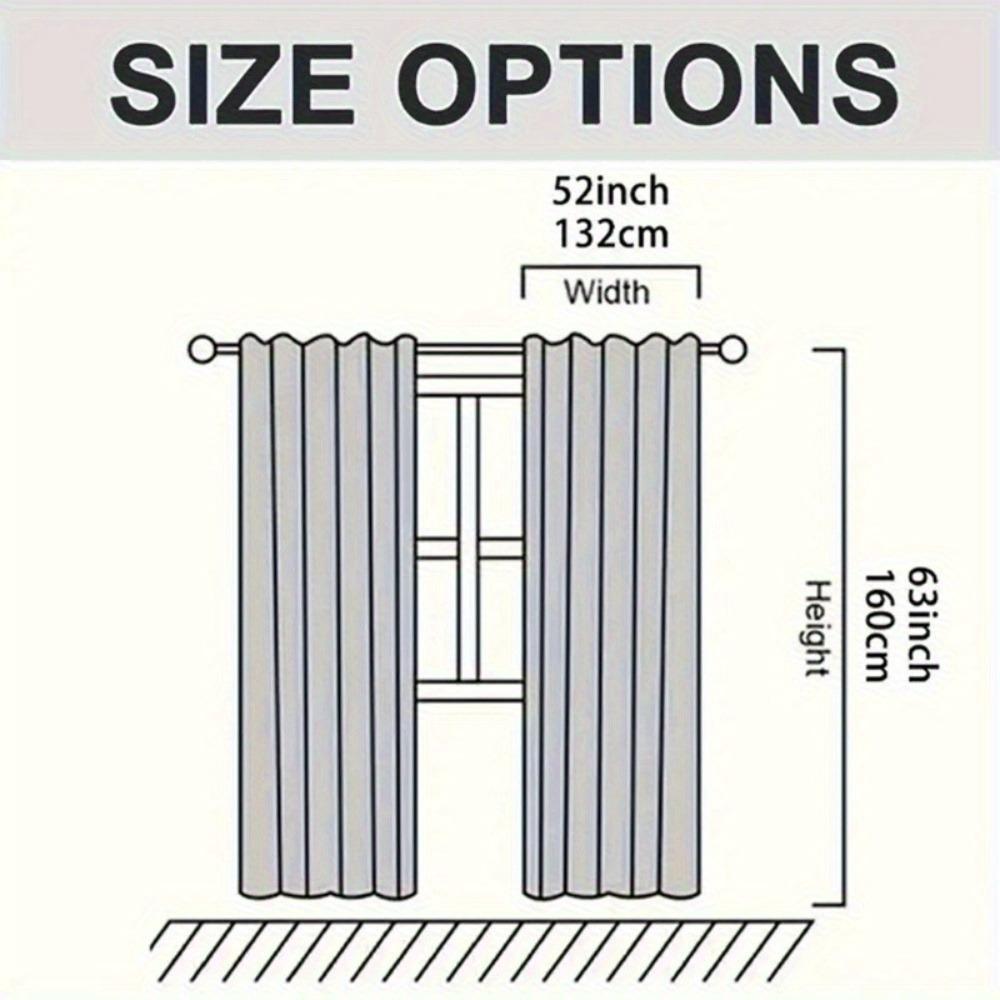 Set Of 2 Island Natural Scenery Curtains Polyester Peach Skin Design Window Treatment Sets Ro Made