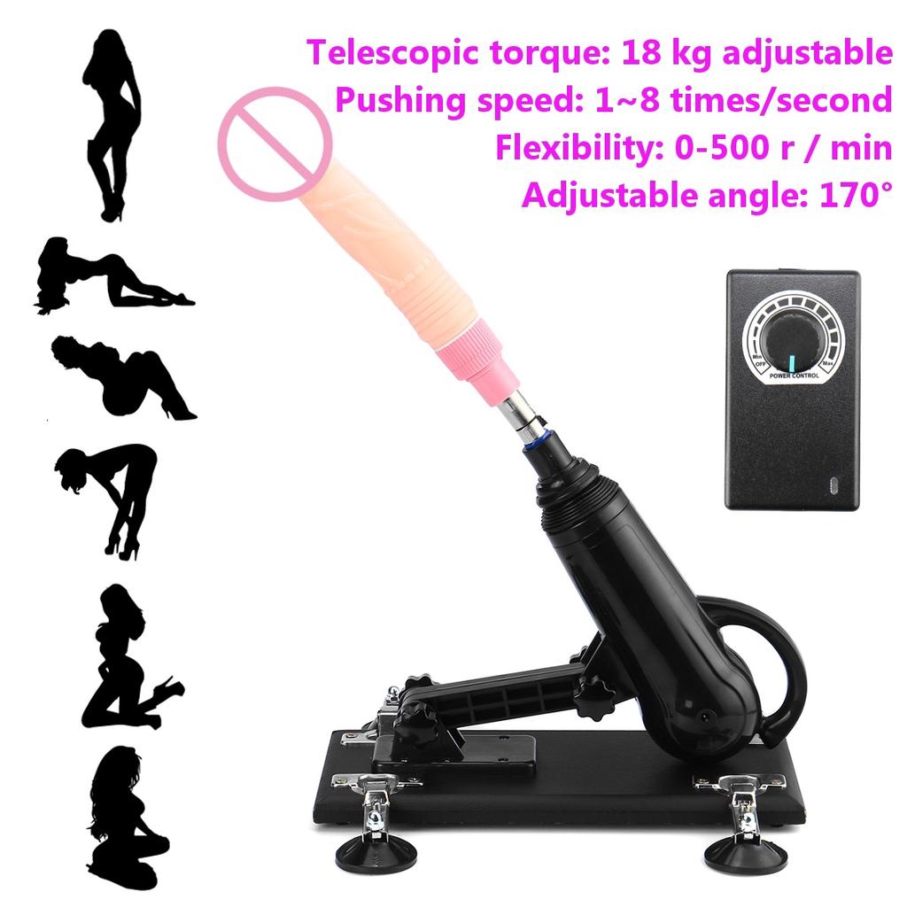 Cannon Machine Automatická teleskopická simulace Dildo Ženský masturbační vibrátor Sexuální hračky pro dospělé
