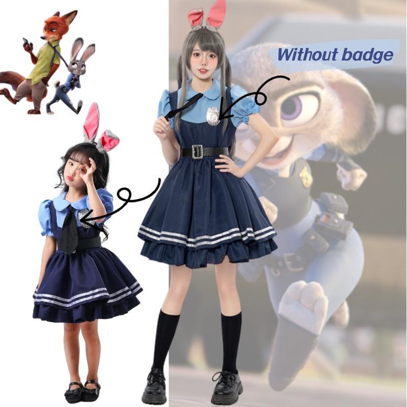 Crazy Animal City Cos Judy Bunny Cosplay Costume Set