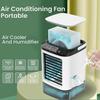 3 Wind Modes Mute Air Cooler Humidifier Portable Air Conditioner Fan Desktop Dual Spray Ultrasonic Atomization Electric Fan
