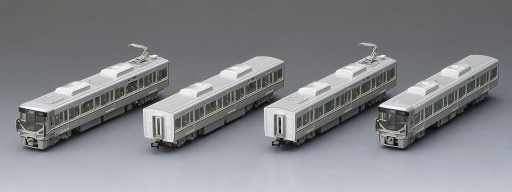 TOMIX N Gauge JR 225 Series 0 with Fall Prevention Model Train Hood, 4-Car Set, 98869,