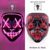 Wireless Neon Led Purge Mask Glow In The Dark Cosplay Horror Mask Halloween Masquerade Party Masks Glowing Funny Dress Up