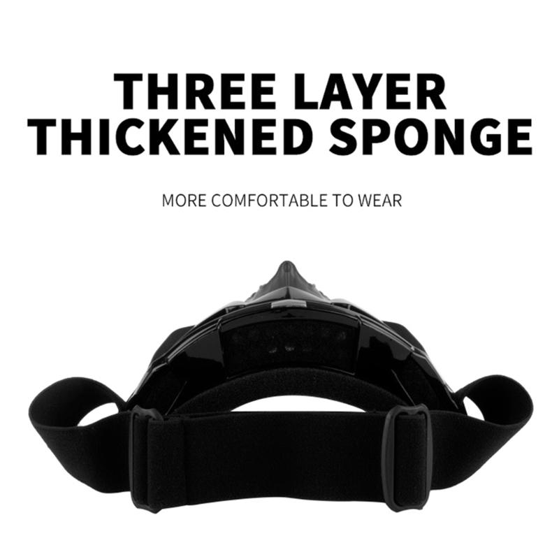 Winddichte Motorradbrille Abnehmbare Gesichtsmaske Bequeme Atmungsaktive Gesichtsbedeckung Perfekt für Motorradabenteuer