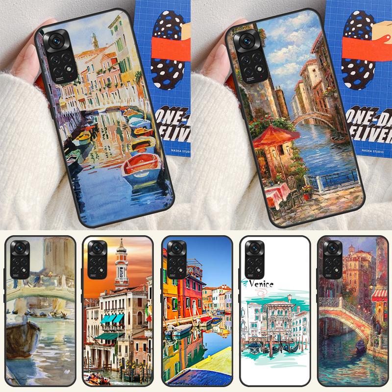 Travel italy Street Venice Case For Xiaomi Redmi Note 13 14 9 10 11 12 Pro 10S 11S 12S Cover For Redmi 13C 10C 12C 14C