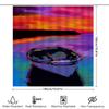 Waterproof Shower Curtain Featuring A Colorful Sunset Boat Design With Uv Protection For Bathroom Decor Accessories