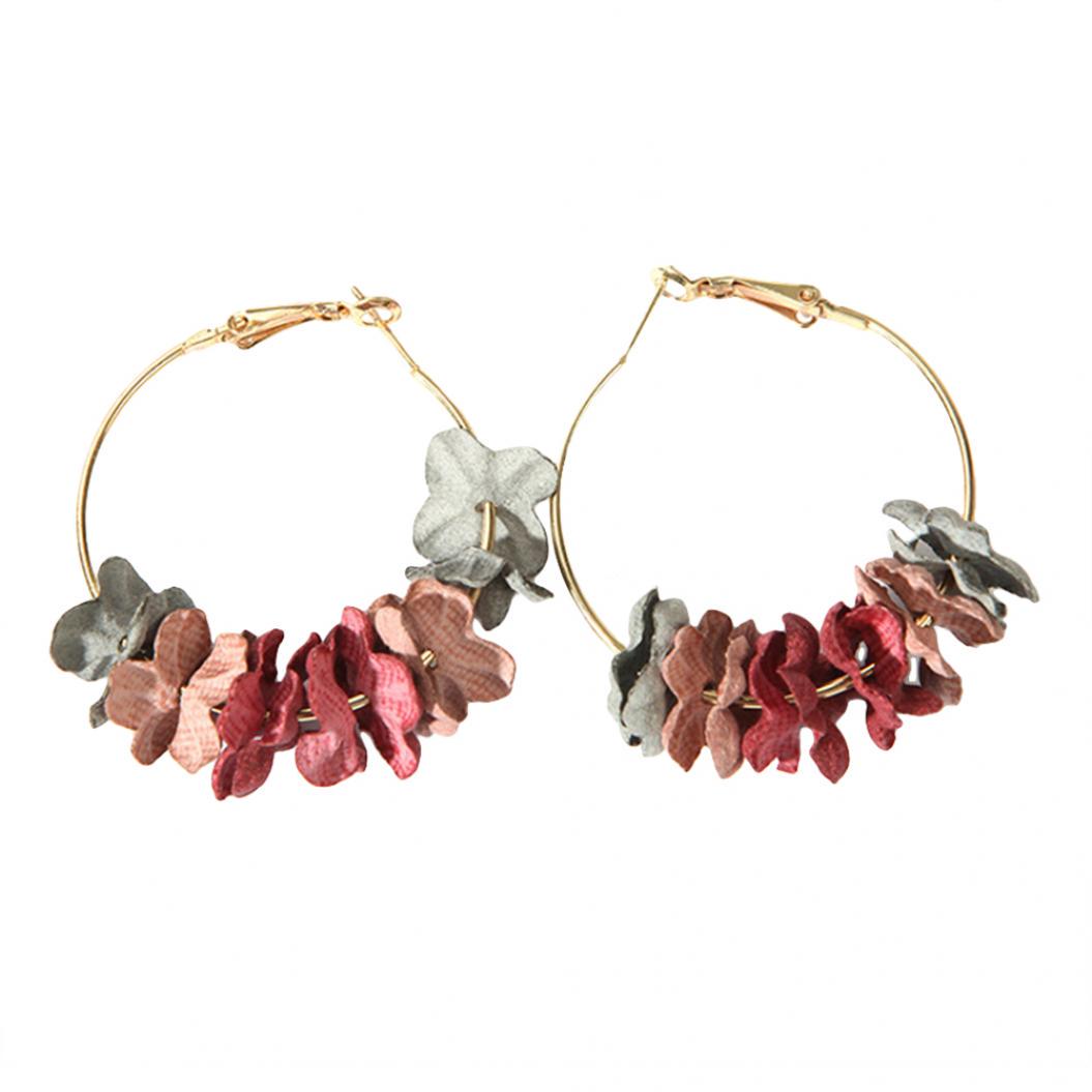 

Модные серьги-кольца с цветком для женщин, вечерние, клубные, банкетные, ювелирные изделия в подарок