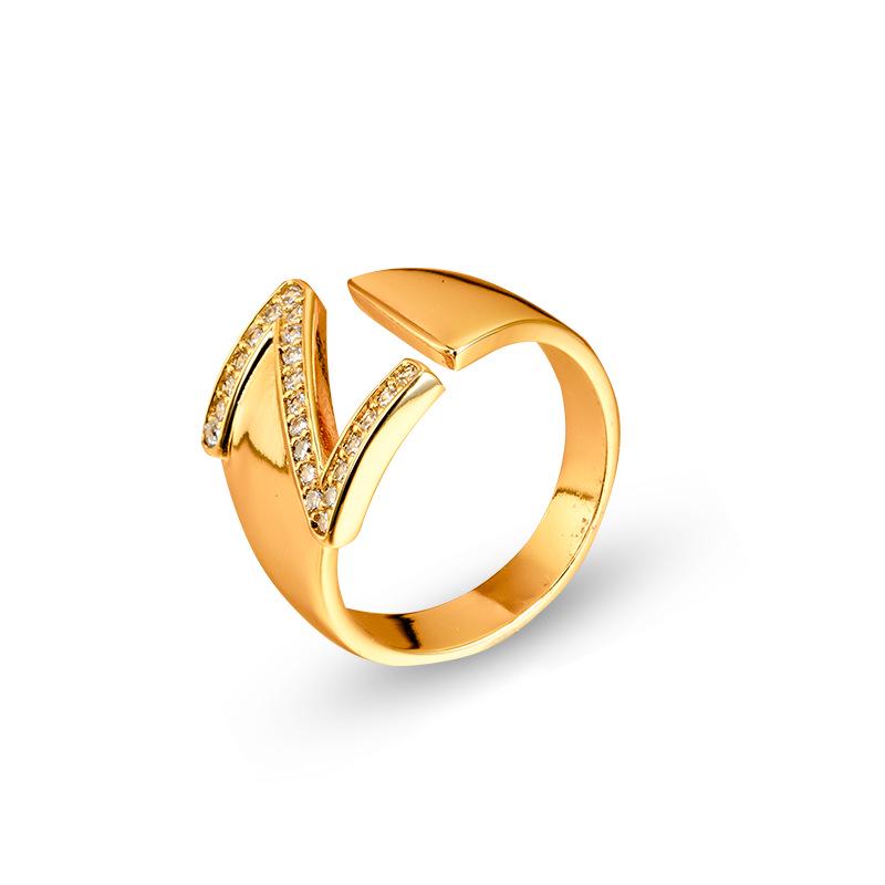 26 English Alphabet Adjustable Women's Fashion Rings