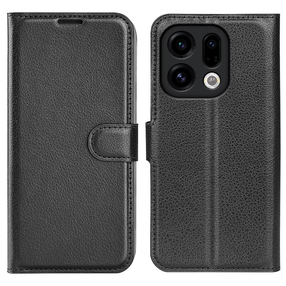 

AMORUS Чохол-гаманець для Oppo Find X9 5G З текстурою лічі Ударостійкий Шкіряний З підставкою-книжкою Чохол для телефону