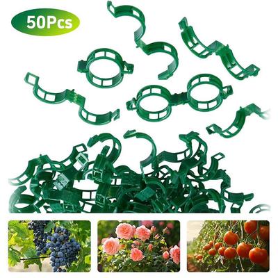 50 Stück Hochleistungs-Pflanzstützklemmen für Gartenranken | Verstellbare Spalier-Tomatenklemmen für Gurken, Trauben & Melonen