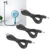 3Pcs USB Power Cord 3.5x1.35mm Jack Charging Cable Wire Line DC 5V for Fan Phone Speaker
