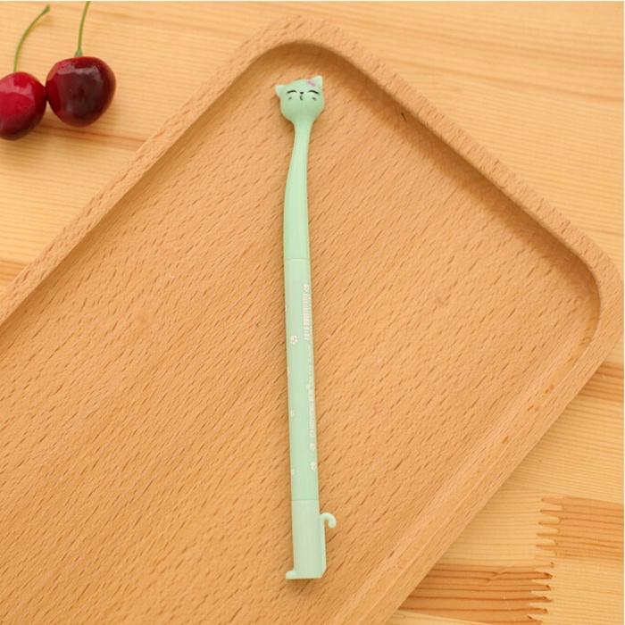 

1 шт. Канцелярские принадлежности корейские милые кавайные гелевые ручки для кошек для девочек кавайные офисные школьные принадлежности ручка креативные милые симпатичные милые Ink Color:Black