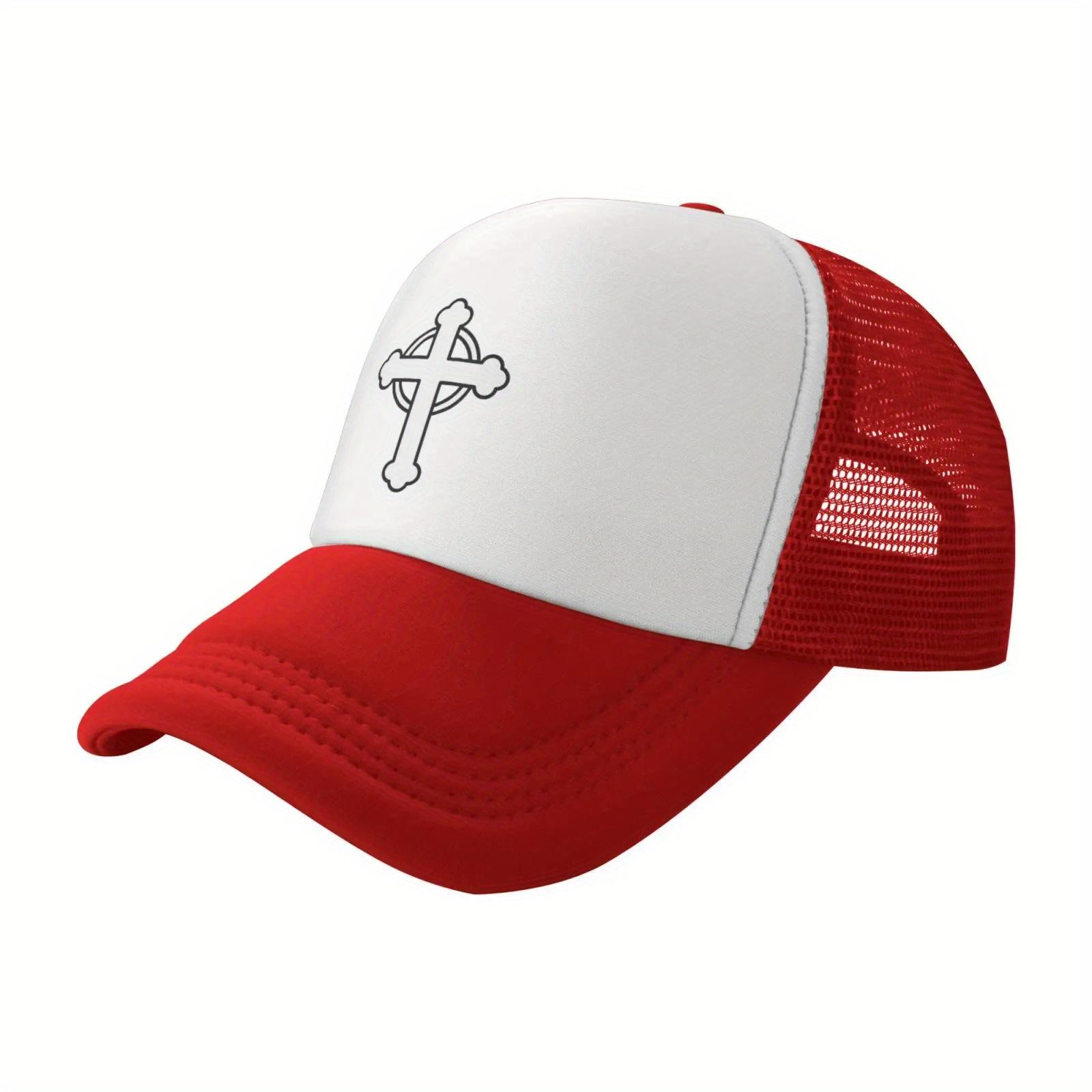 

Celtic Cross Christian Graphic Trucker Hat Adjustable Breathable Mesh Baseball Cap for Adults One Size