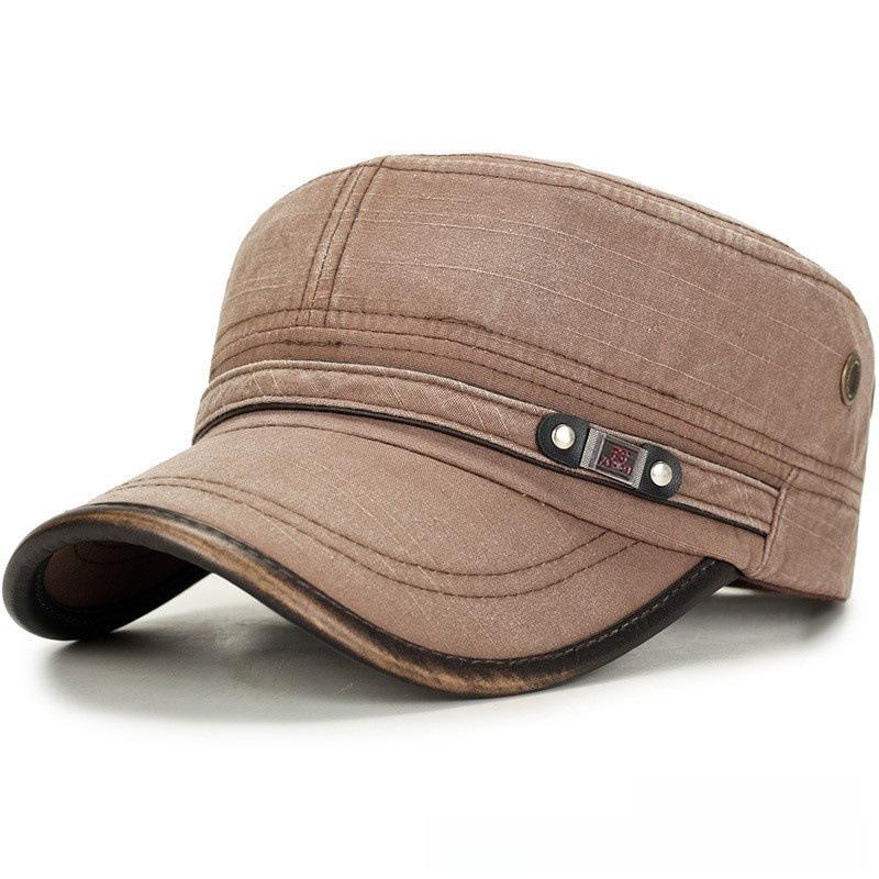 "Men's Korean Military Cap: Breathable, Casual, Unisex Flat Cap for All Seasons"