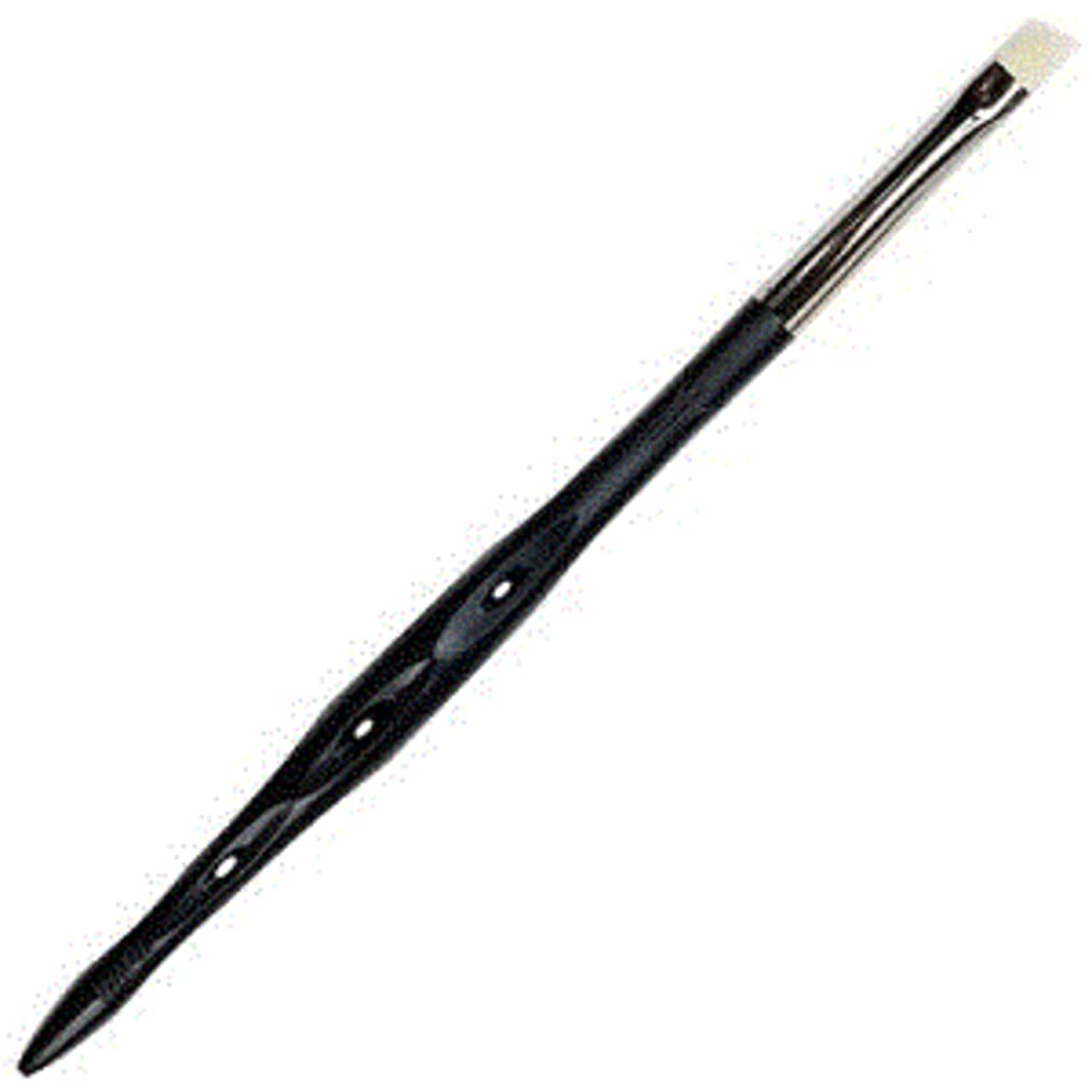 

YS Park Eyebrow Black White Bristles Brush, Angled, YS-CE02-EB, Handle, білий