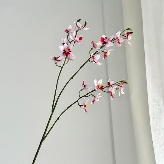 Sztuczny Kwiat Frezji 29.5 Cala Realistyczny Sztuczny Kwiat Storczyka Realistyczny w Dotyku Sztuczne Gałązki Phalaenopsis na Wesele Imprezę Wystrój Domu