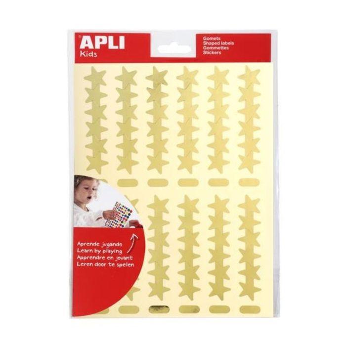 Gommettes métallisées étoiles 20 mm Doré Argenté x 288