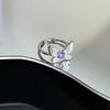 Hot Selling Classic Purple Stainless Steel Rings for  Women's Exquisite Advanced Sense Light Luxury Sweet Cool Niche