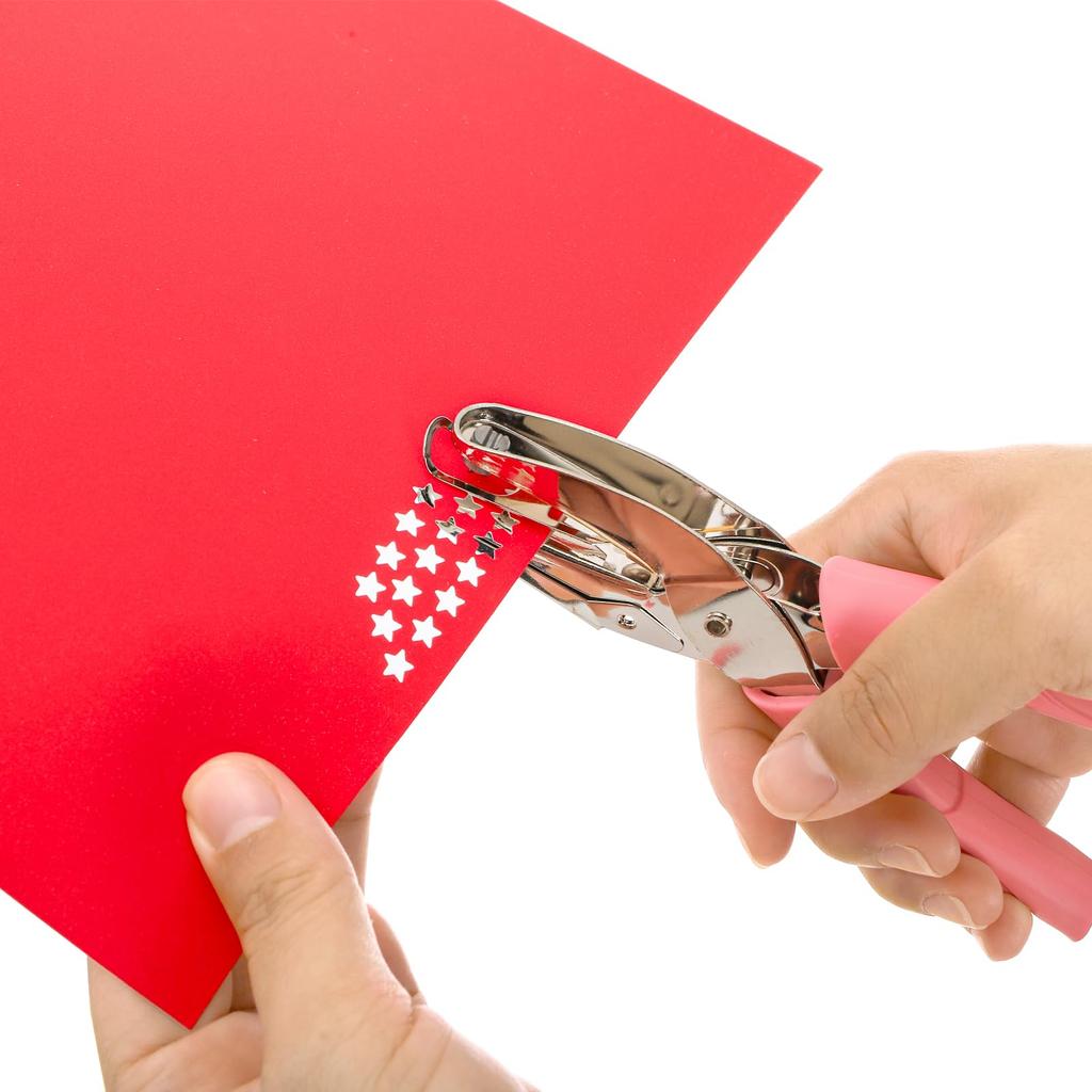 Söt enkelhålslagare Scrapbooking Pappershålslagare Kawaii Stjärna Hjärta Cirkel Hålslagare Diy Hantverk Formskärare Perforator