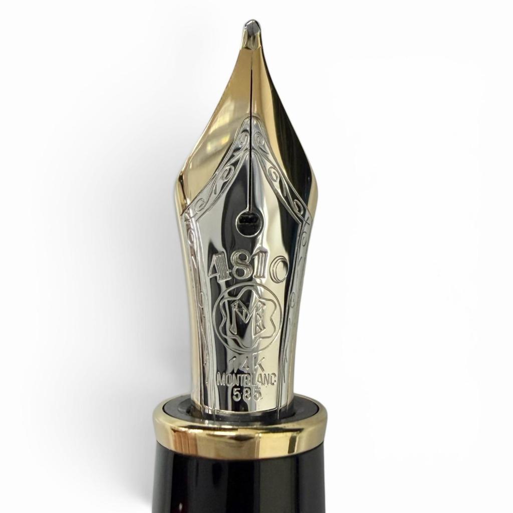 Excellent MONTBLANC fountain pen Meisterstück Classic black 14K mens Used