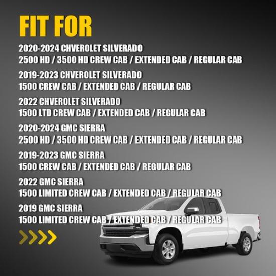 Right Heated Mirror Glass Fits -23 2024 Chevrolet Silverado 2500 HD 3500 HD