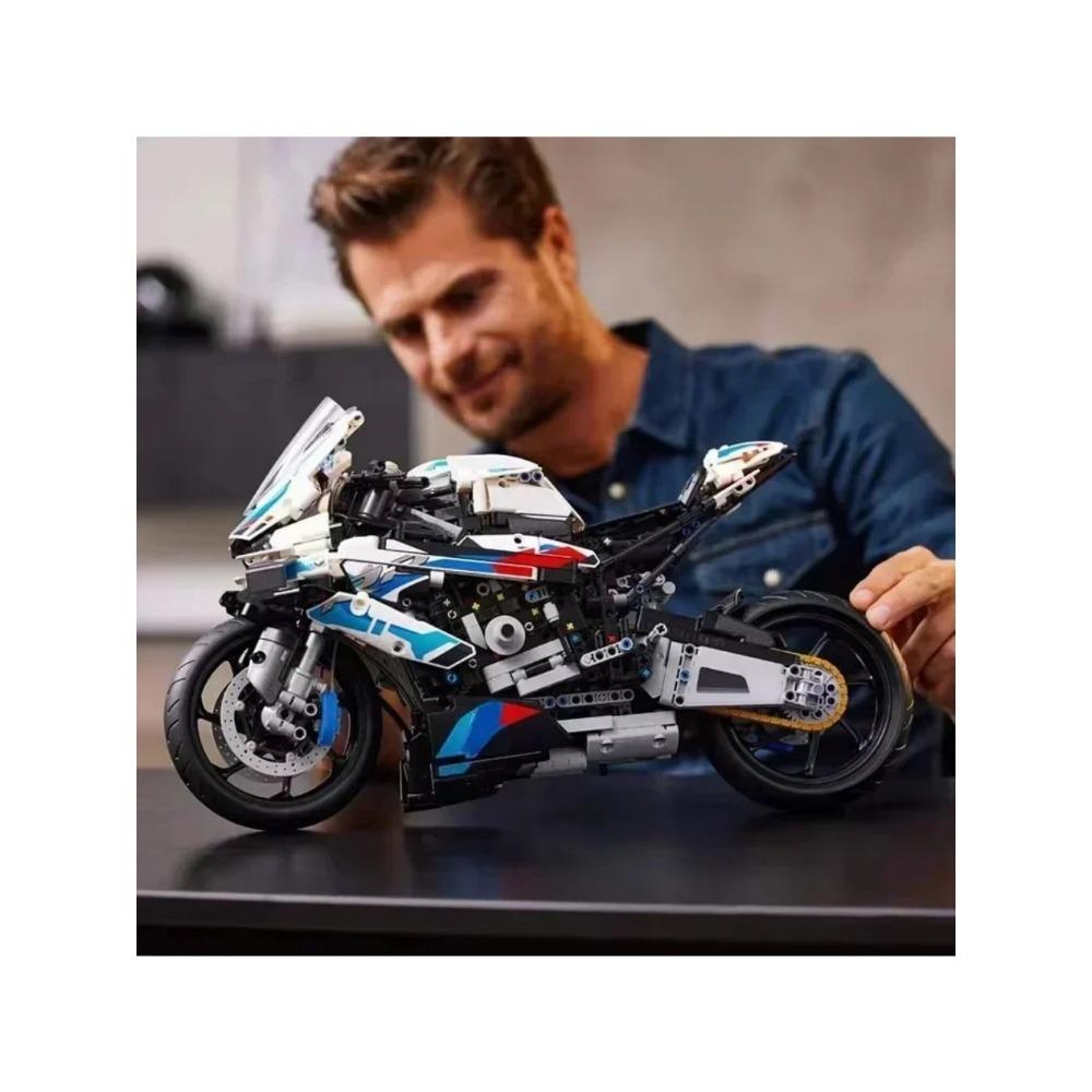 New Motorcycle Building Bocks Simulation Motorcycle Model Decoration Assembly Model Difficult Toy Boy Educational Creature Gifts