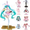 Hatsune Miku Cartoon Virtual Singer Manga Statue Figurines Collectible Toy Model