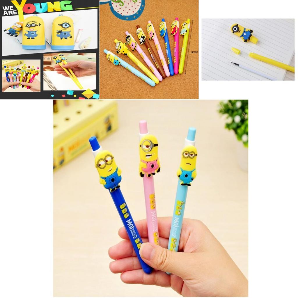 Minions Stationery Black Neutral Pen With 05mm Tip For Office And School Use