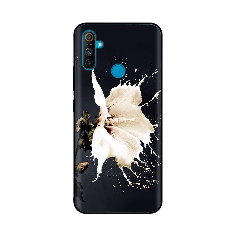 Etui do Realme C3 Miękkie Czarne Silikonowe TPU Wzór Tylna Klapka Do OPPO Realme C3 RMX2020 C 3 RealmeC3 Malowane Etui na Telefon Fundas