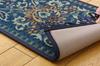IKEHIKO Corporation "F Vivian" Entrance Mat, Made In Japan with Igusa Grass, Blue, Approx. 30 X 90 Cm (Urethane Backing)