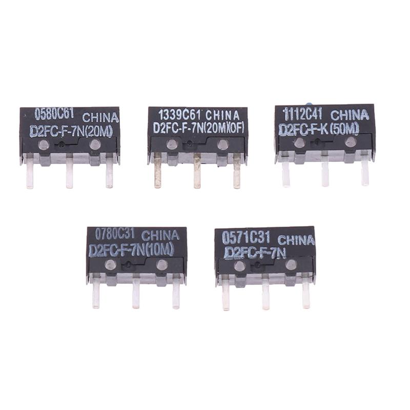 2Pcs Mouse Micro Switch D2Fc-F-7N 10M 20M Of D2Fc-F-K(50M) -Rz D2F D2F-01 D2F-01F D2F-L D2F-01L D2F-Fl D2F-F-3-7