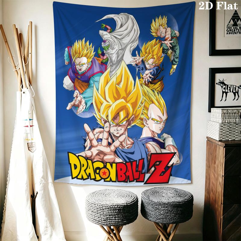 Dragon Ball Wall Tapestry Aesthetic Wall Hanging Printed Fabric Blanket Decorative Tapestries For Bedroom Living Room Home Decor