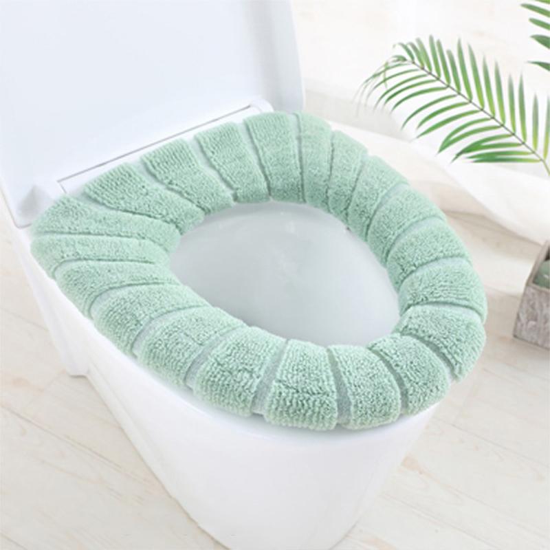 1Pcs Bathroom Toilet Seat Cover Soft Warmer Washable Mat Cover Pad Cushion Seat