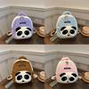 Plush Panda Backpack For Kids With Breathable Design And Storage For Kindergarten Use